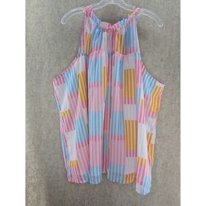 Michelle McDowell Boardwalk Pink Presperse Blouse Top XXL